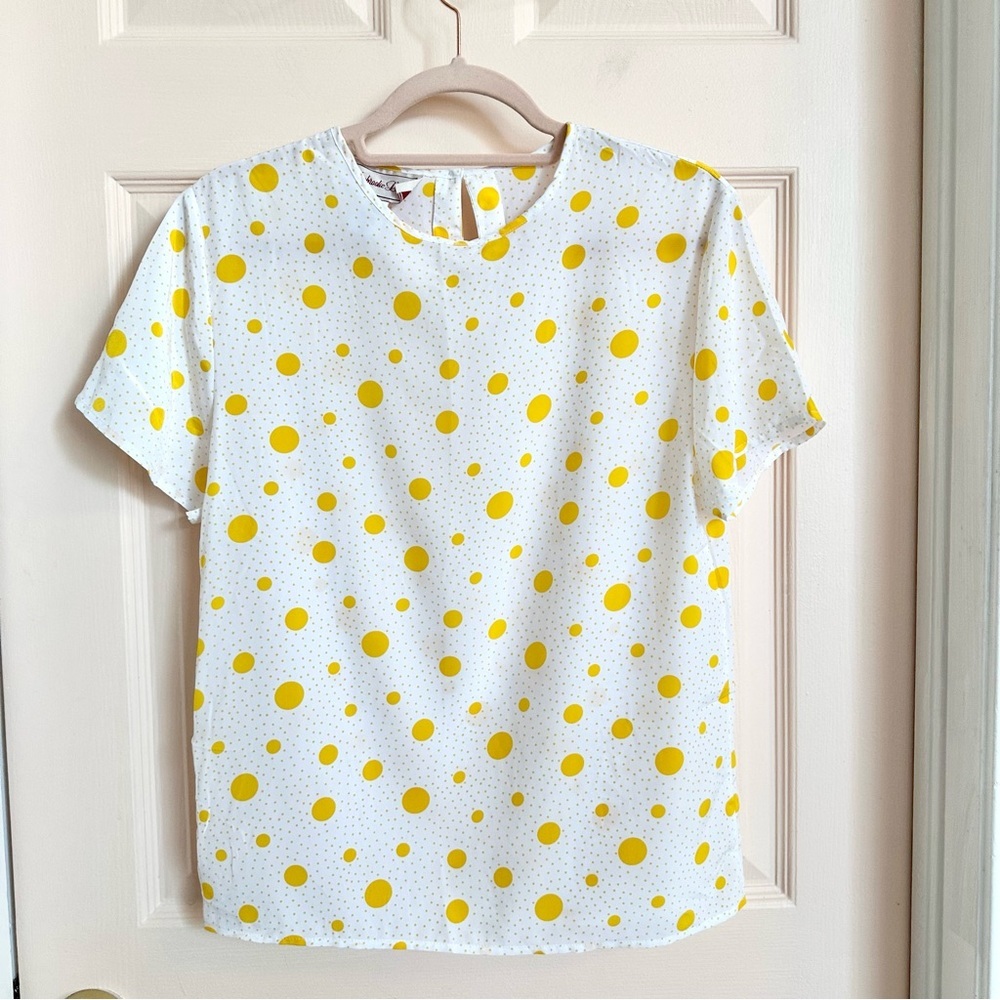 White and yellow Penbrooke lane top